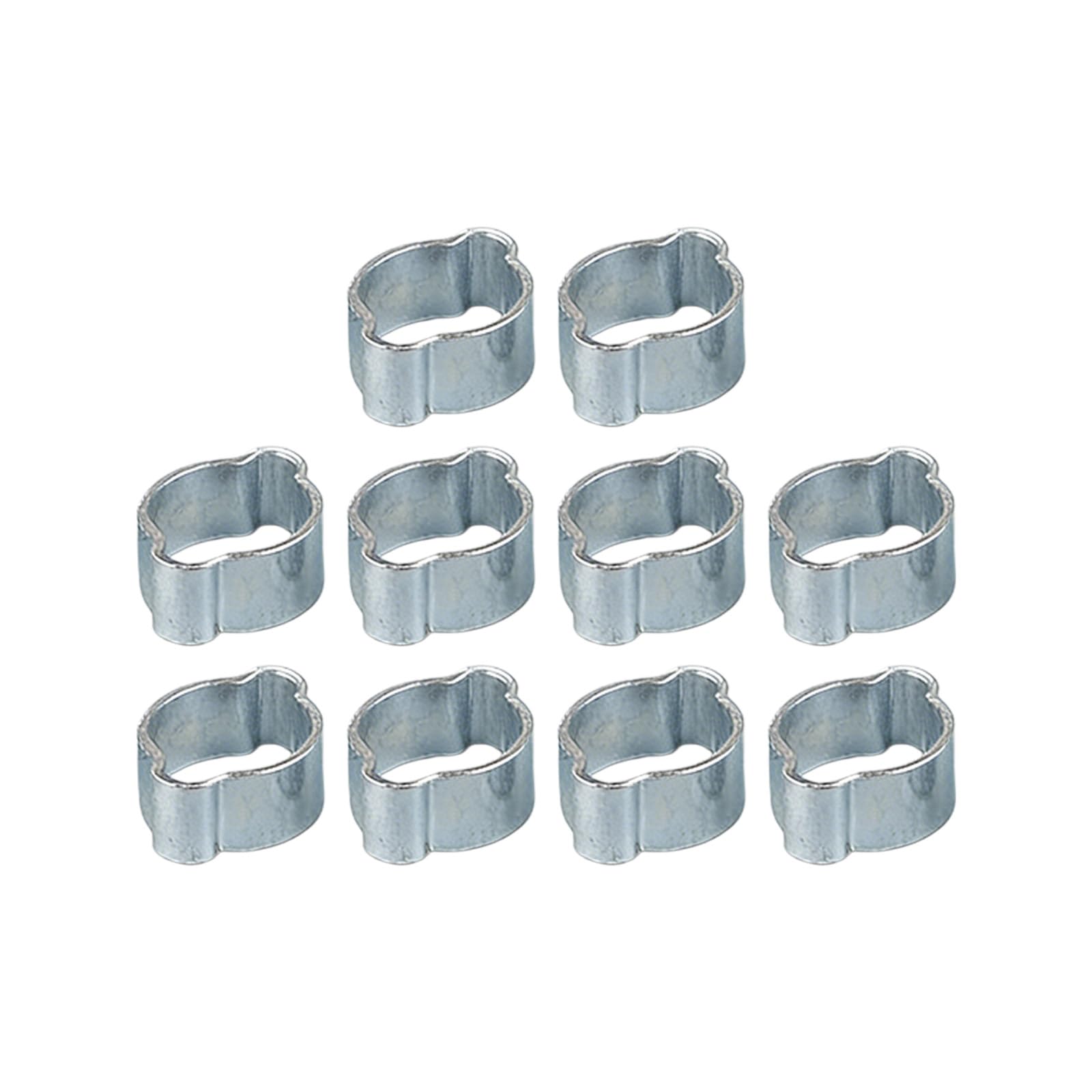 Kaccde M 10Pcs 304 Steel Double Eared Hose Clamps Double Ear Hose Clamps Suitable For Water Oil & Pipe Connection Strong Clamp