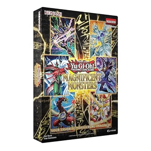Yu-Gi-Oh! Pack de 3 boosters Tuckbox Monstres Magnifiques - 18 cartes en version Grand Master (numérotées 001-100) - Dès 6 ans - Édition française