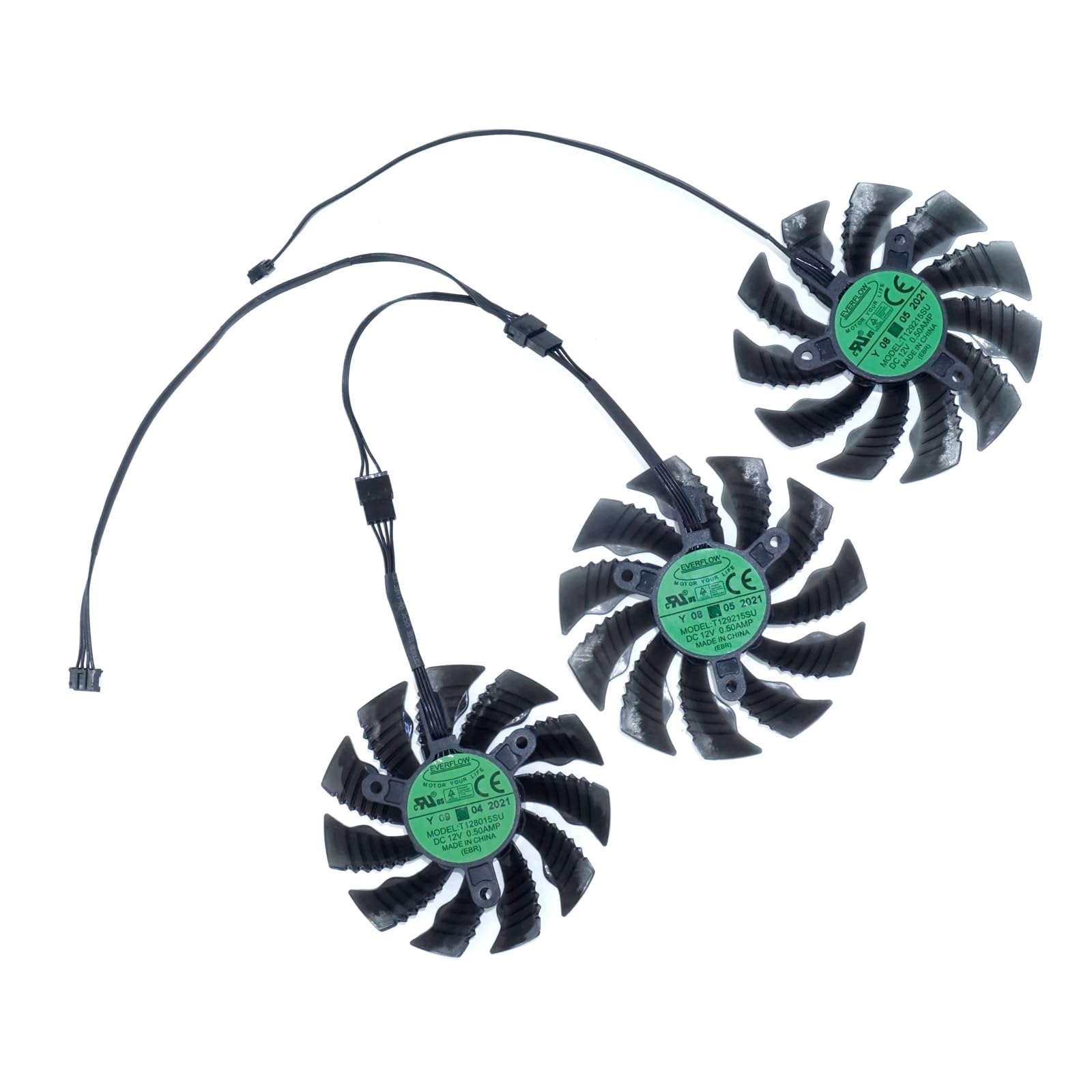 Ventilateur de carte graphique de remplacement 3 pièces/lot Ventilateur de refroidissement de carte graphique compatible avec Gigabyte GeForce RTX 3070 3070 Ti 3080 3080 Ti 3090 Gaming OC