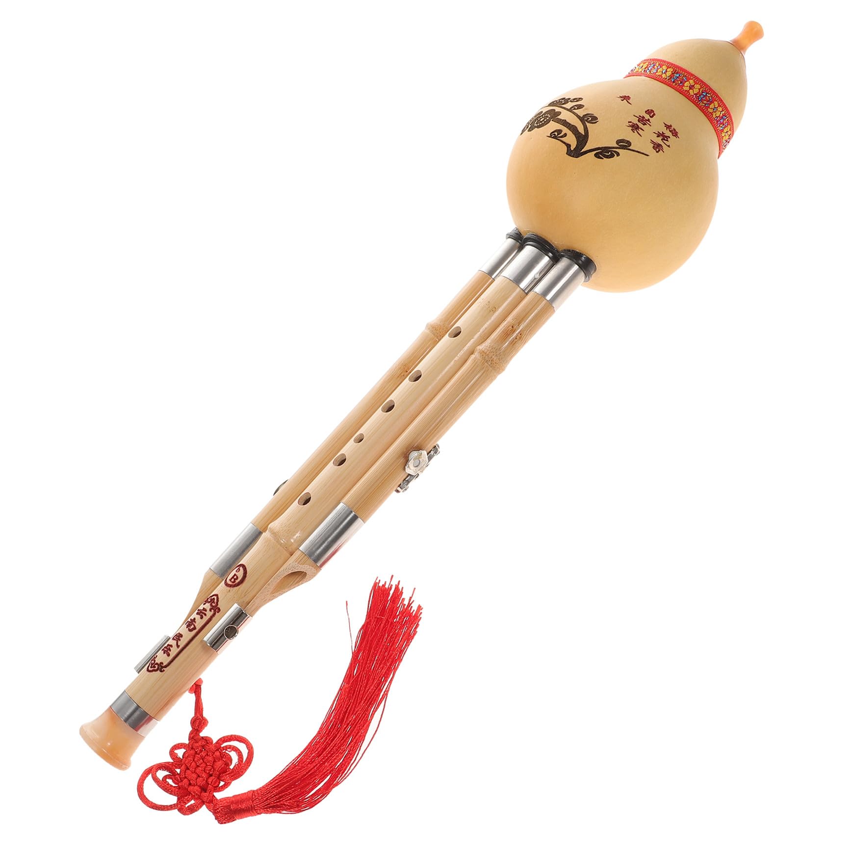 EXCEART Instrumento Étnico Flauta De Calabaza Calabaza Hulusi De Bambú Flauta Curcubita China Clave Hulusi g Clave c Hecha a Mano Porcelana De Madera Amantes Tubular