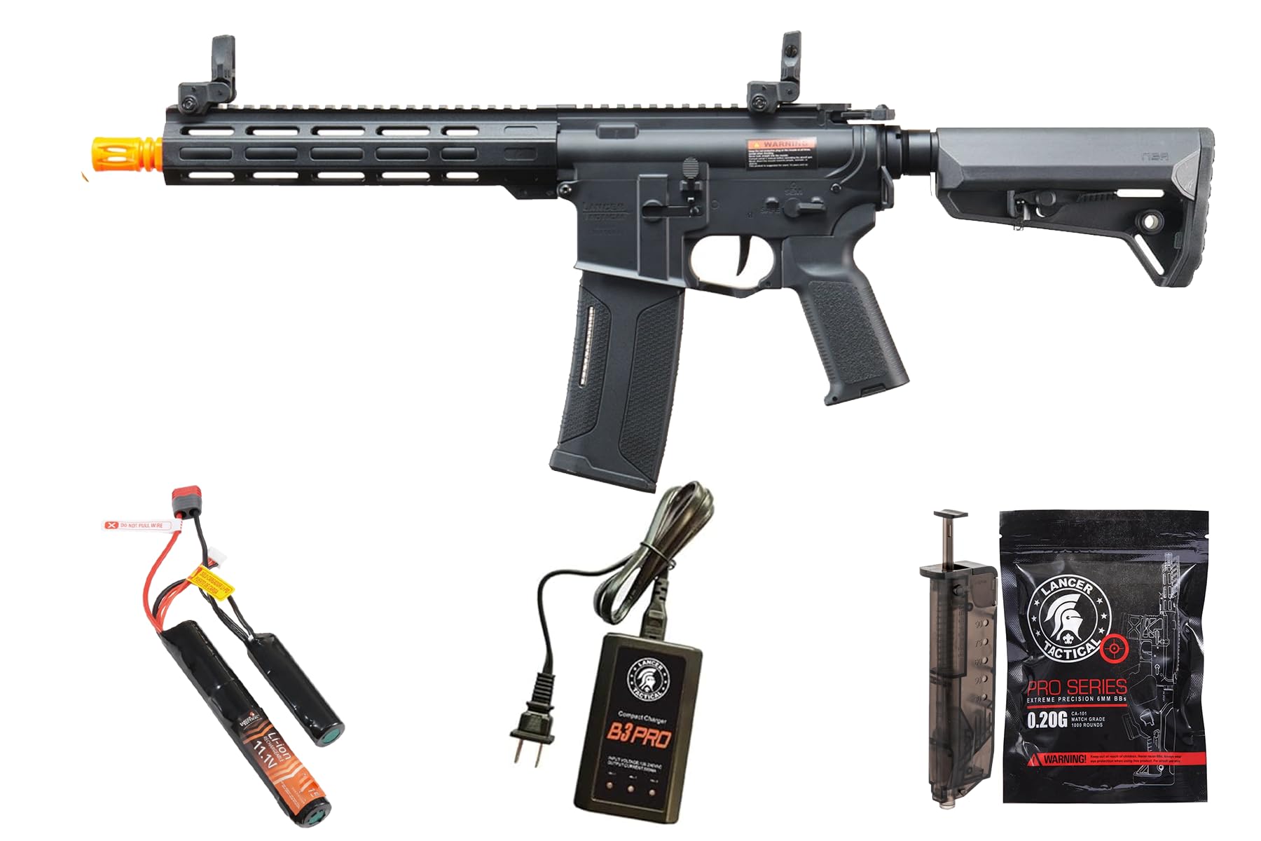 Lancer Tactical Gen 4 GATE Aster 2 W10 Widowmaker M4 AEG Wag Edition w/Bluetooth ETU Programmable MOSFET - Battery &amp; Charger Included