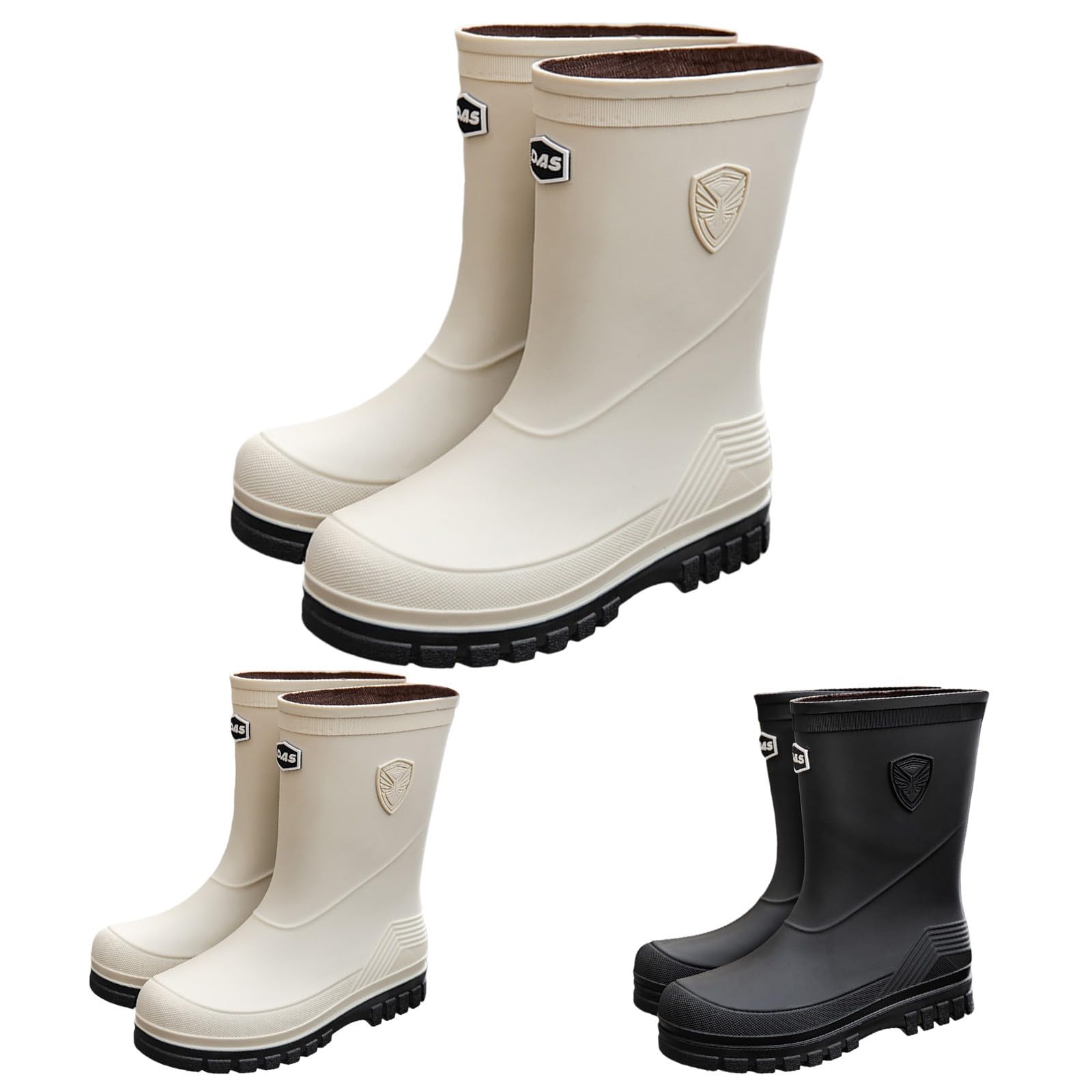 Botas de goma para mujer, botas de lluvia de media altura, zapatos de lluvia antideslizantes, botas de goma, botines de lluvia, botas de jardín, botas impermeables para exteriores, botas de lluvia