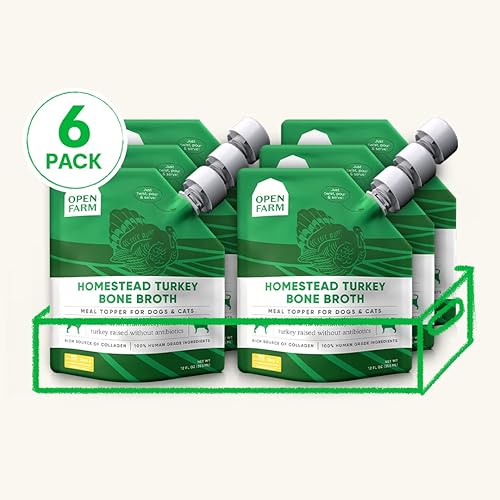 Miniatura 4 de Open Farm Caldo de hueso, adorno de comida para perros y gatos con carne de origen responsable y superalimentos sin sabores artificiales ni