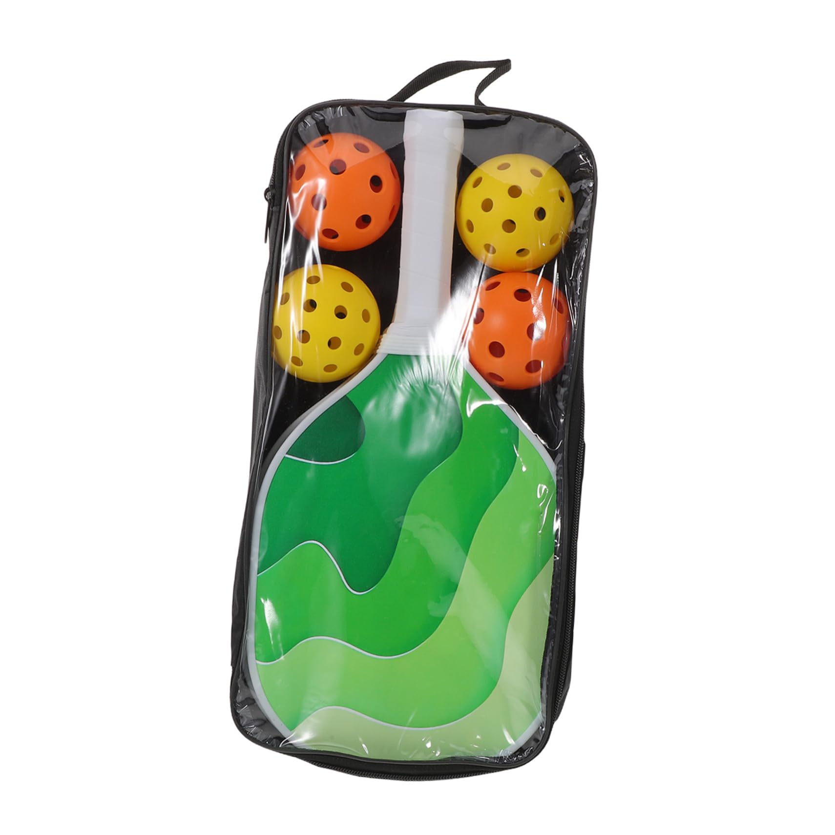 TOYANDONA Racchetta da Pickleball in Fibra Leggera con Cuscini Antiabrasione Set di Racchette per Allenamento e Gioco all Aperto Chiuso per Principianti e Famiglie