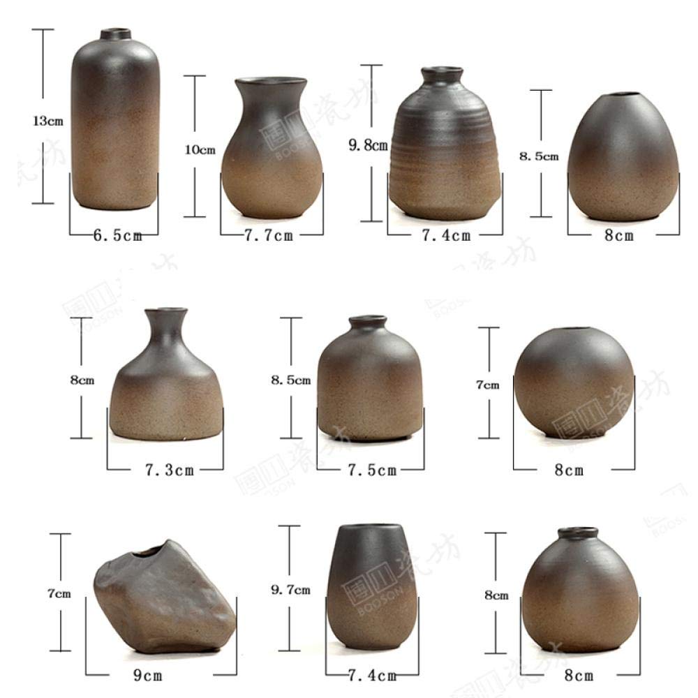 Classic Fashion Ceramic Vase Pottery Mini Small Vase Decorative Arts and Crafts Tabletop Flower Pot Bottle Home Wedding Deco (A3 7x8cm)