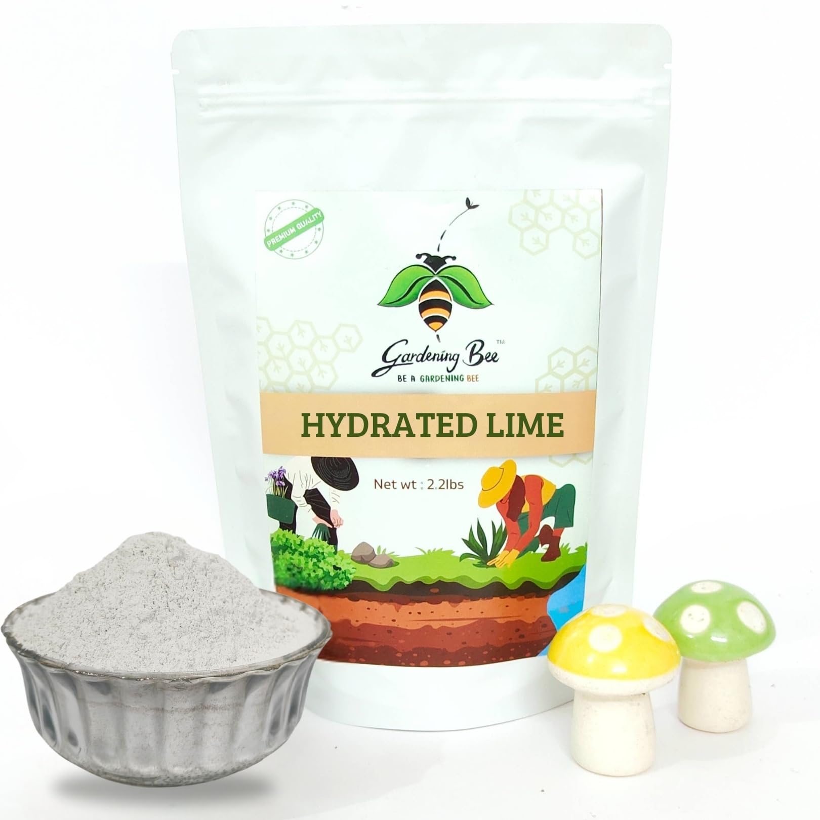 Hydrated Lime Powder for Gardens (900 G), Bujha Chuna, Control PH, Calcium Supplement for Plant, Soil Additive, Reduce Acidity, 100% Organic (900 gram)-image-43