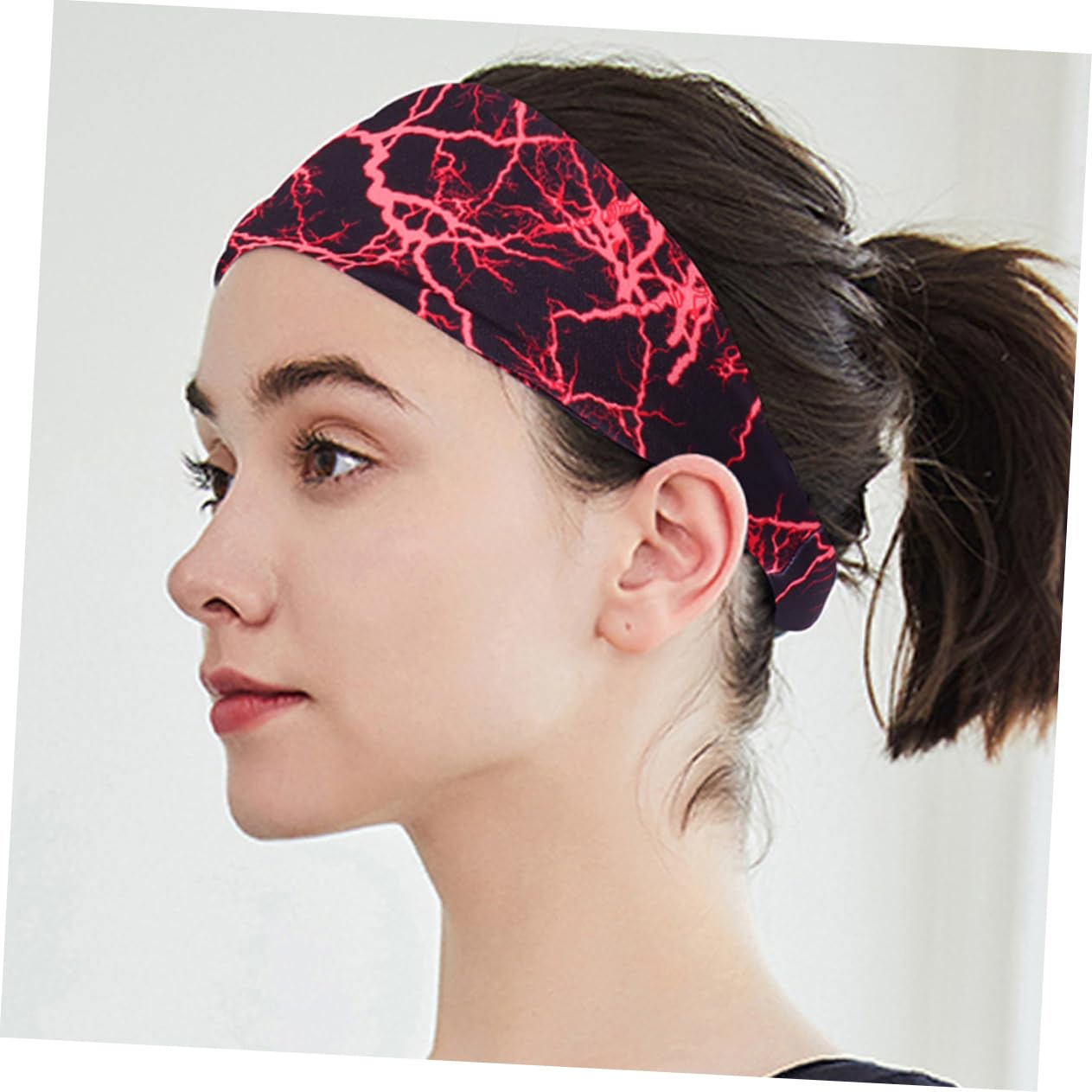 INOOMP 8piezas Bandas para Sudor Multifuncionales Deportivas Transpirables Accesorios Cabello Color Rojo y Azul