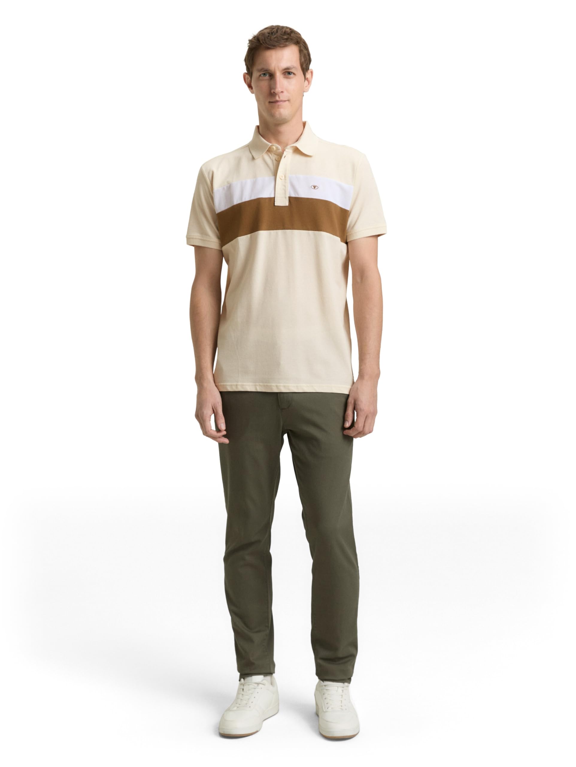 Piqué Poloshirt mit Blockstreifen – Ansicht 2