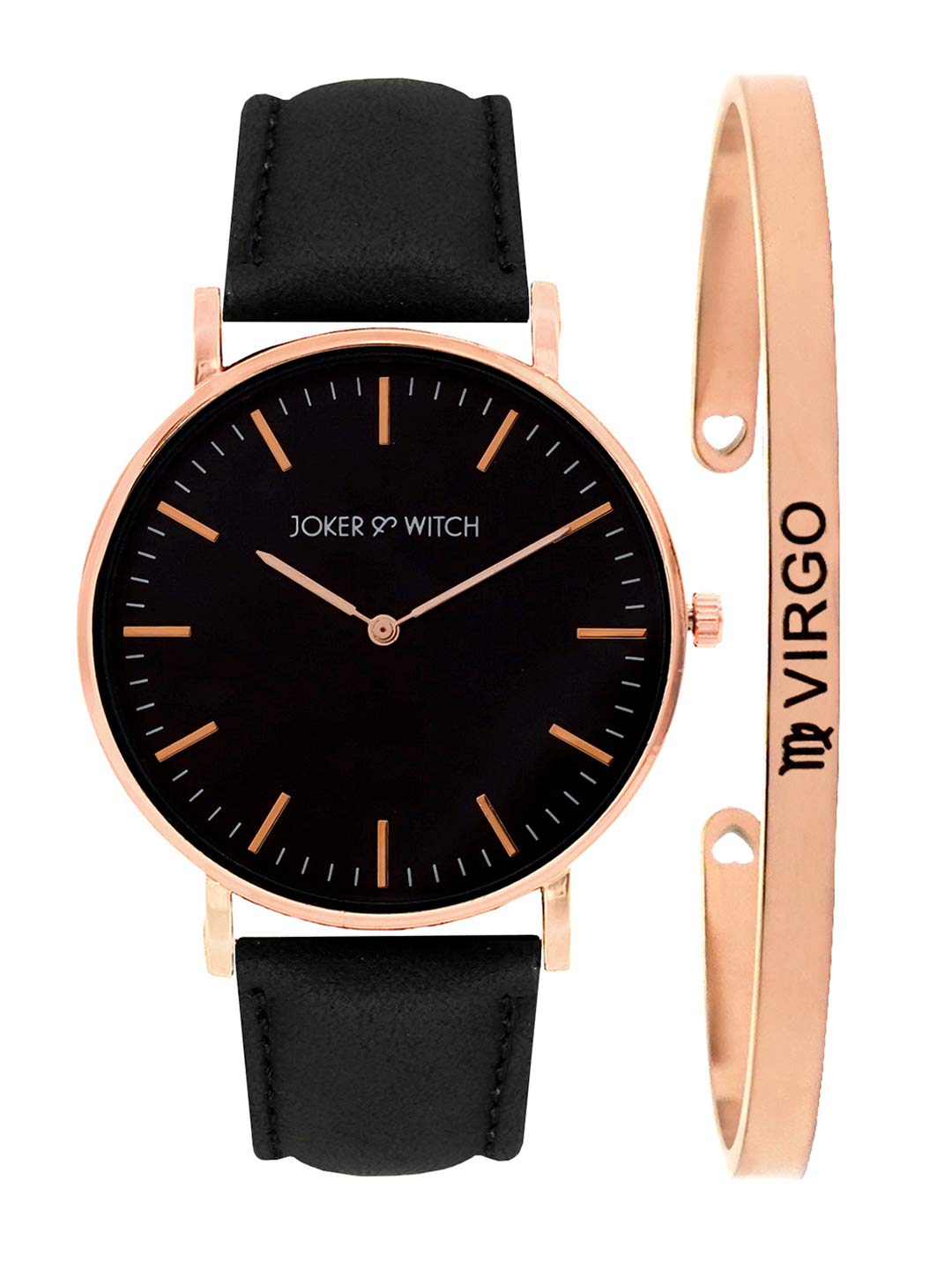 Joker & Witch Polyurethane Hope Virgo Analog Watch Bracelet Gift Set For Women, Black Dial, Black Band (B08WPR1BXY) Amazon Price History, Amazon Price Tracker