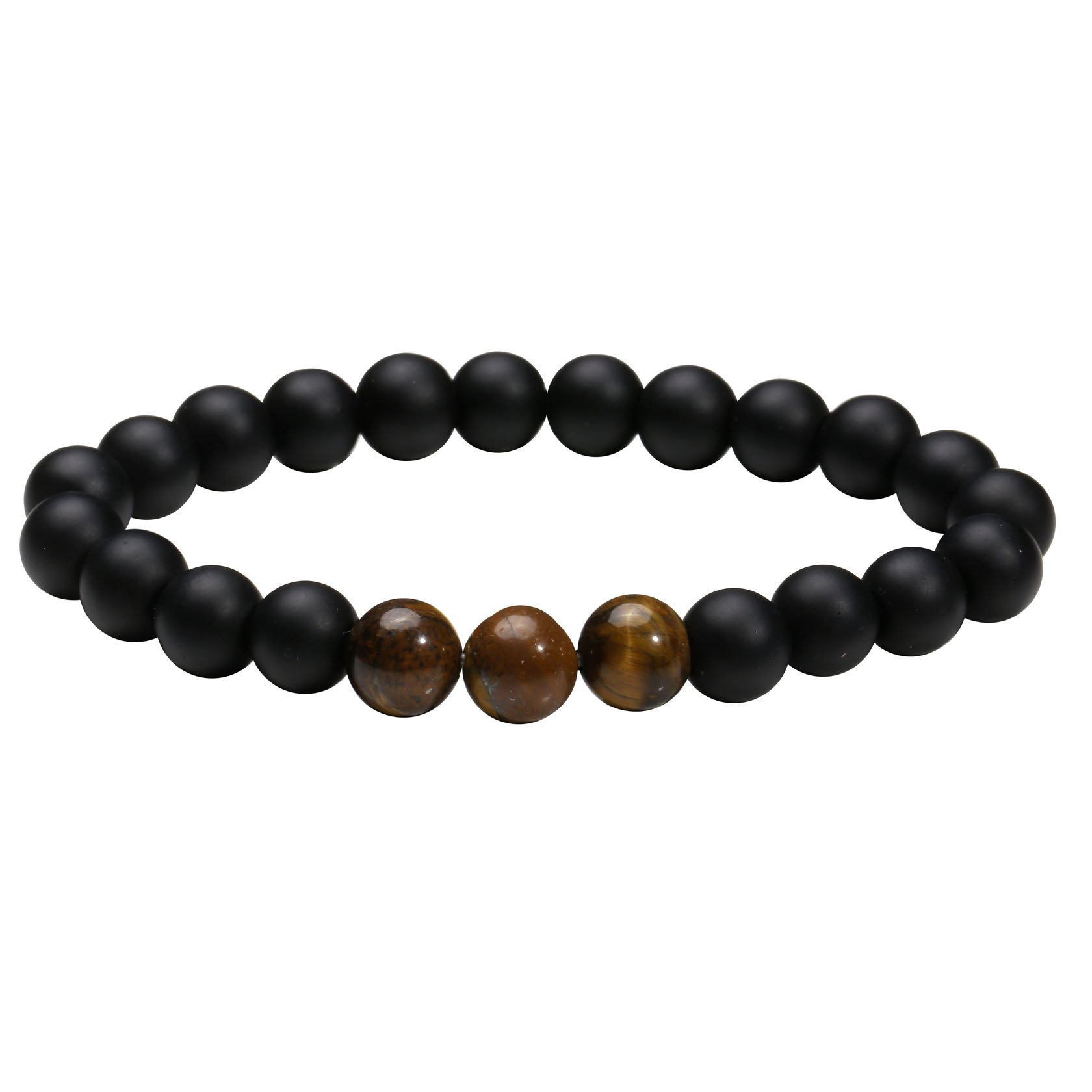 Braccialetto Elastico con Perline Rotonde da 8 mm in Pietre preziose Naturali per San Valentino, Perfetto per Ragazze.