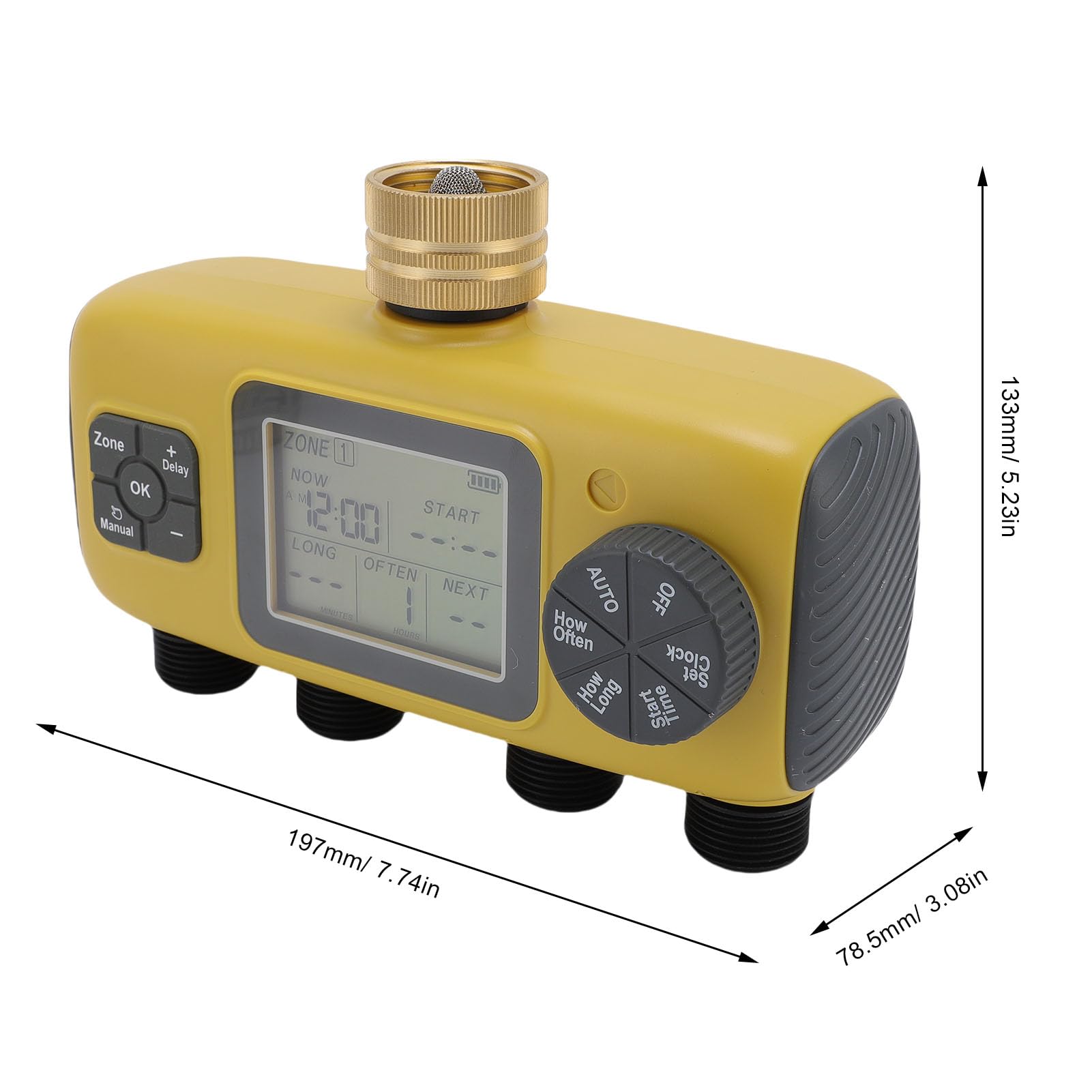 Timer di Irrigazione Controller LCD Visualizzazione del di Irrigazione Automatico Compatibile con Rubinetto 3/4-1/2in Adatto per Piante in Vaso da Giardino da Giardino da da Timer