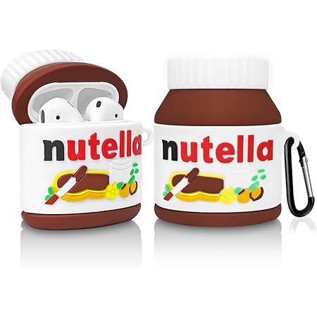 Amazon Com Airpod 2 1 Case Silicone Protective Food Cool Cute Cartoon Fun Silicone Cover For Girls Teens Kids Shockproof Skin Accessories Case For Airpods Nutella Chocolate Sauce Bottle Electronics