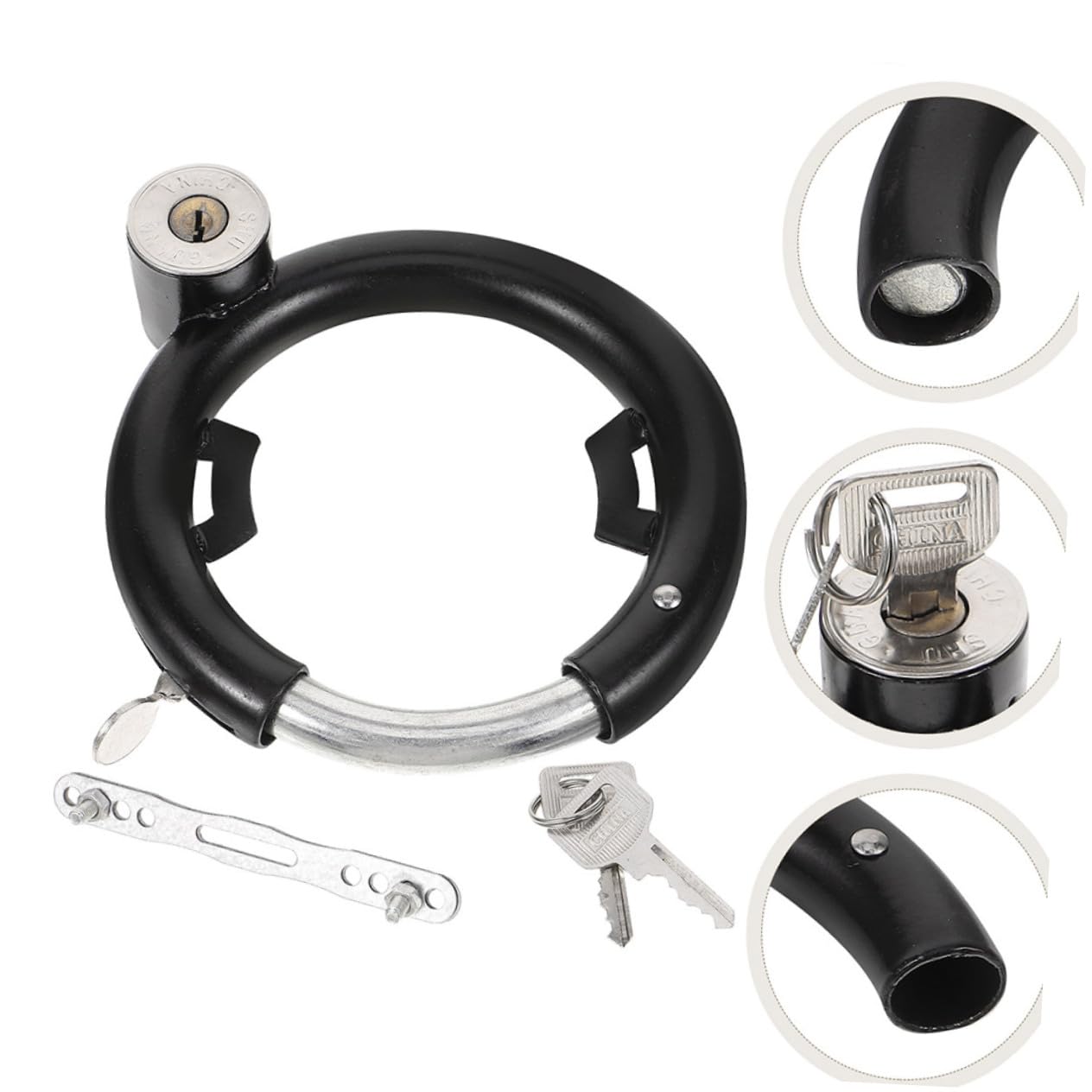 Toyvian 3 Ensembles Antivol Pour Vélo Cadenas De Sécurité Portable Lot De Antivols Circulaires Avec Clés De Vélo Réutilisable