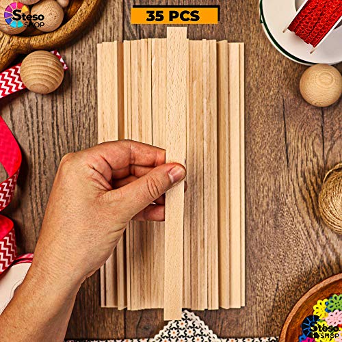 Wooden Craft Sticks Premium Quality - Hardwood Paint Stir Sticks - Wood Paint Sticks For Crafts - Popsicle Craft Wood Strips - Worked Perfect And Great… #TOP6