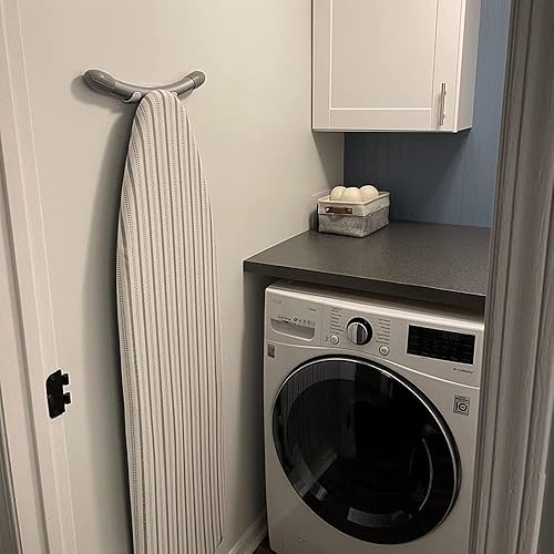 Miniatura 7 de Soporte para tabla de planchar para colgar en la pared, organizador de tabla de planchar, estante de pared para lavandería, estante de