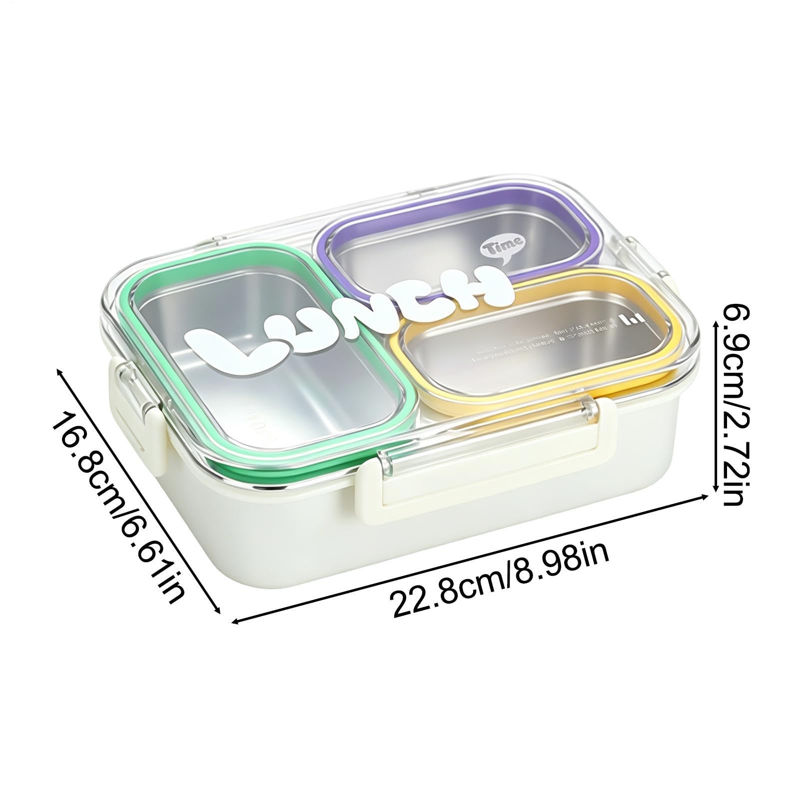Generisch Lonchera de acero inoxidable, cuenco de almacenamiento con tapa, de alimentos de acero inoxidable para niños, para carne, sopa, aperitivos, sándwiches, para la escuela, camping, viajes