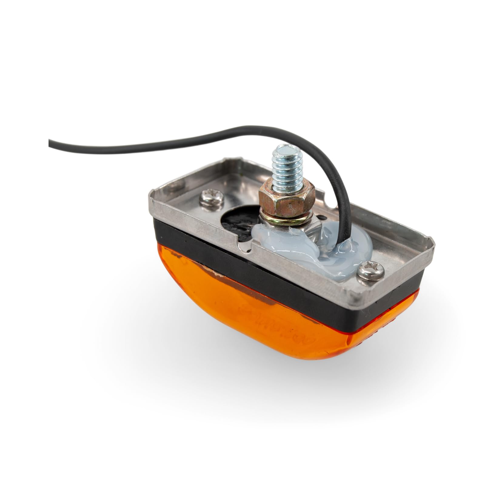 Sturdy Built Side Marker Trailer Light Amber Submersible Single Stud 2 1/8''