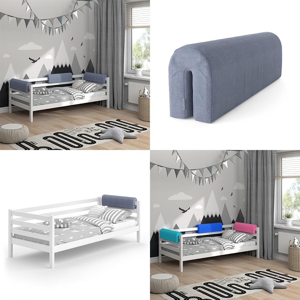 VitaliSpa Bettumrandung, Grau, 70 x 20 cm, für sicheren Rundumschutz am Kinderbett anpassbar