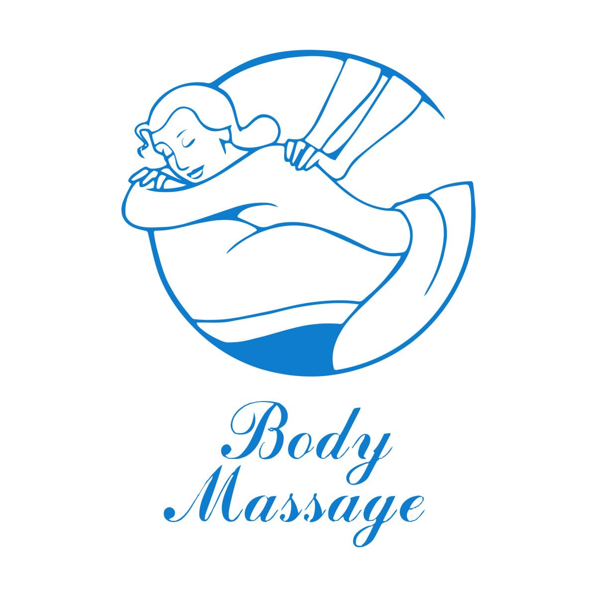 Body Massage Sign Vinyl Wall Stickers Massage Therapist Wall Art Mural Spa Salon Décor Removable Spa Window Poster Large - 48x67cm