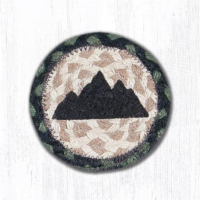 5 in. Mountain Silhouette Individual Coaster Rug