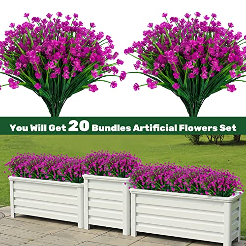 Lnoicy-20pcs-Artificial-Flowers-for-OutdoorPlastic-Flowers-Decoration-UV-Resistant-Faux-Flowers-Shrubs-Artificial-Plants-for-Indoor-Outside-Garden-Home-Wedding-Farmhouse Lnoicy 20pcs Artificial Flowers for OutdoorPlastic Flowers Decoration UV Resistant Faux Flowers Shrubs Artificial Plants for Indoor Outside Garden Home Wedding Farmhouse