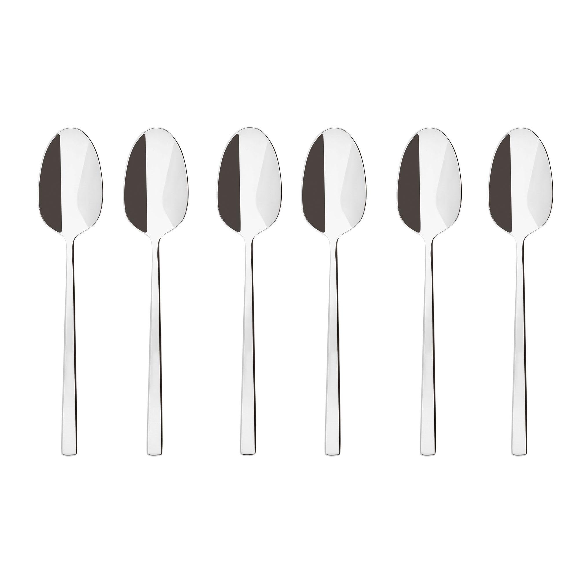 Rock 52562A37 Set of Mocha Spoons, Coffee, Dessert Spoons Monobloc 18/10 Stainless Steel, Dishwasher Safe, 6 Pieces