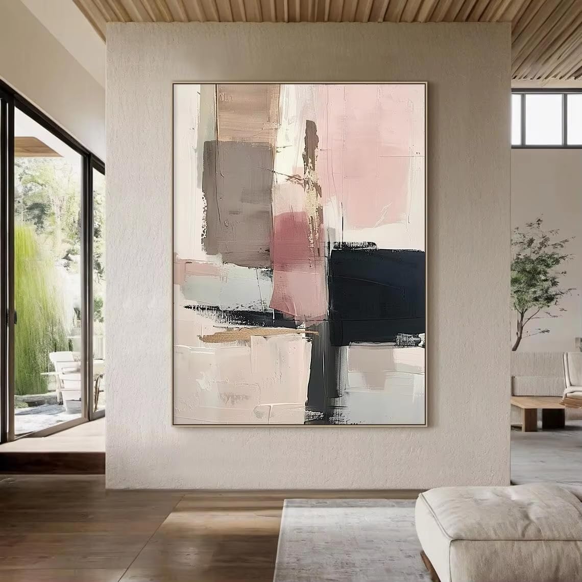 AEFOUU Canvas Wall Art Print Pictures Colorful Wall Art Abstract Painting Canvas Large Wall Home Decoration Picture for Living Room(60x80cm/24x32in/Frameless)