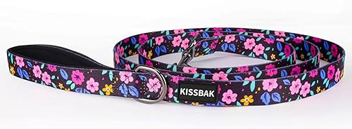 Miniatura 4 de KISSBAK Correa para perro para perros pequeños y medianos cómodas asas acolchadas correa de entrenamiento para perros de girasol floral de primera