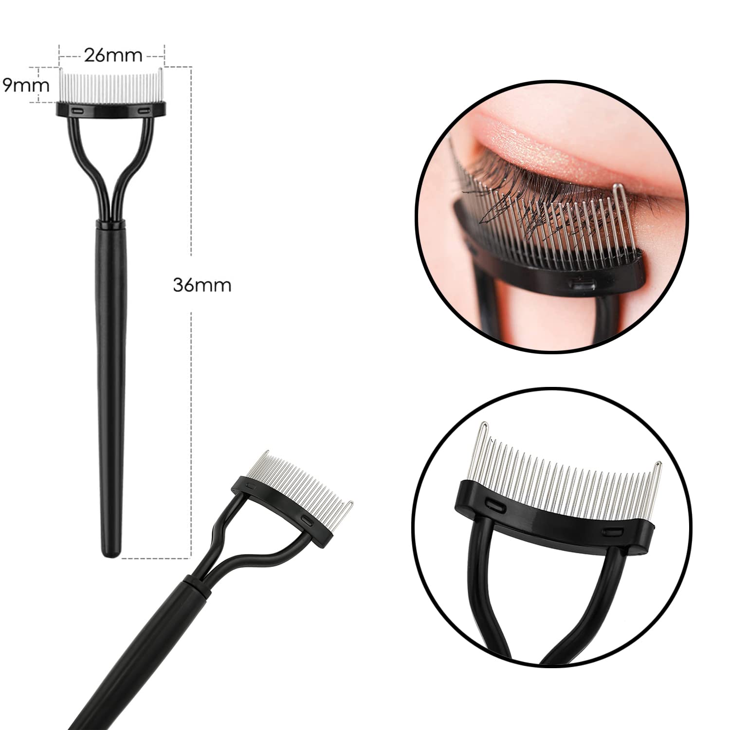 SWEET VIEW Eyebrow Brush Eyelash Separator Brow Comb & Spoolie Professional Eye Makeup Tools (3 Pieces Set) : Beauty & Personal Care