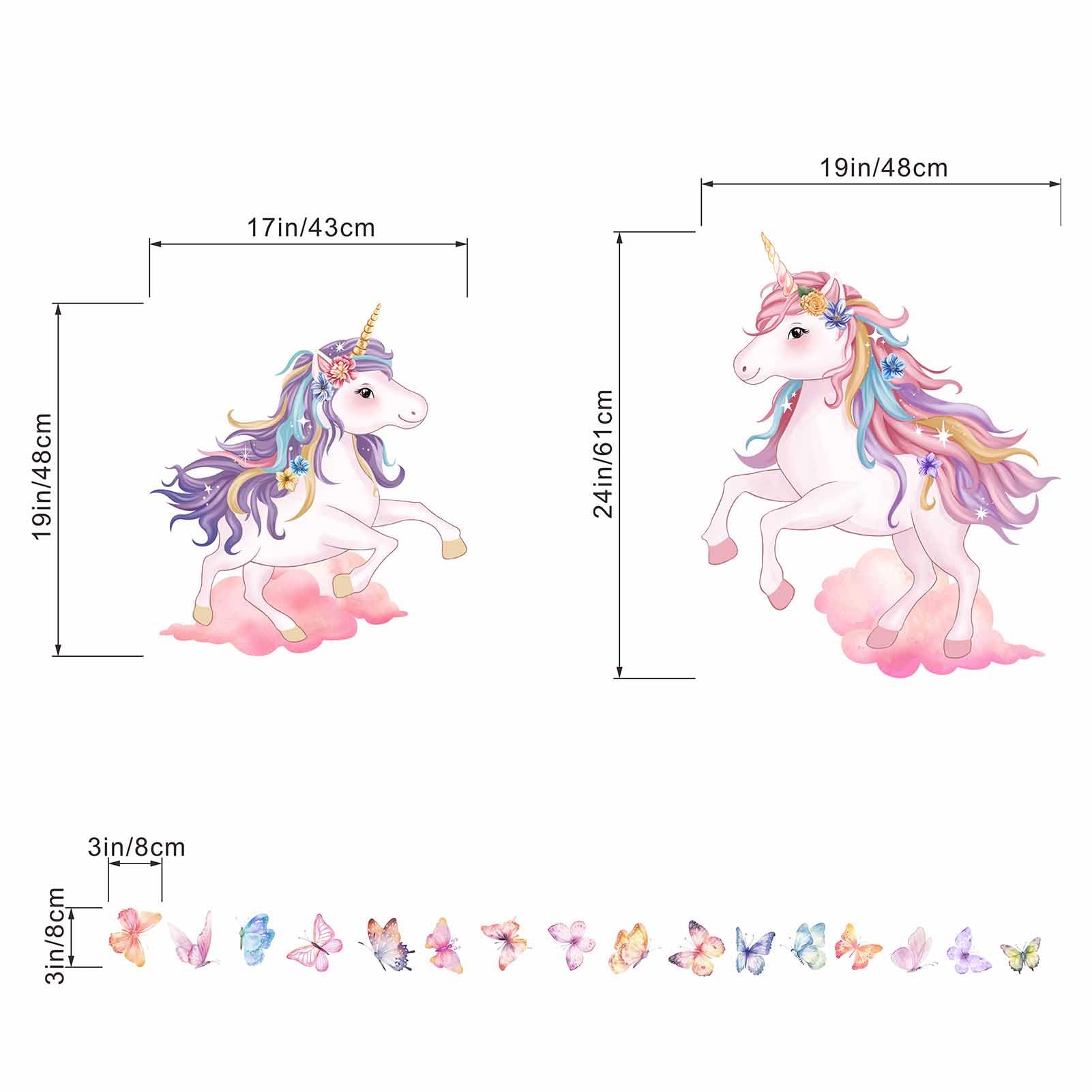 Unicorn Cloud Wall Decals for Girls: Peel and Stick Vinyl Wall Stickers for Baby Room Nursery Girl Bedroom - 1-12 Years Wall Decor - Image 4