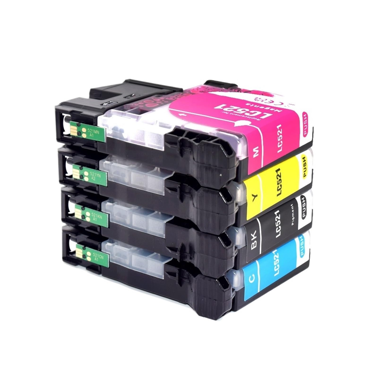 Compatibile con Brother DCP-J1260W LC521 Ink Cartridge | Europa Confezione da 4 J1310DW J1360DW J1460DW 1260 1310 1360 1460 Stampante