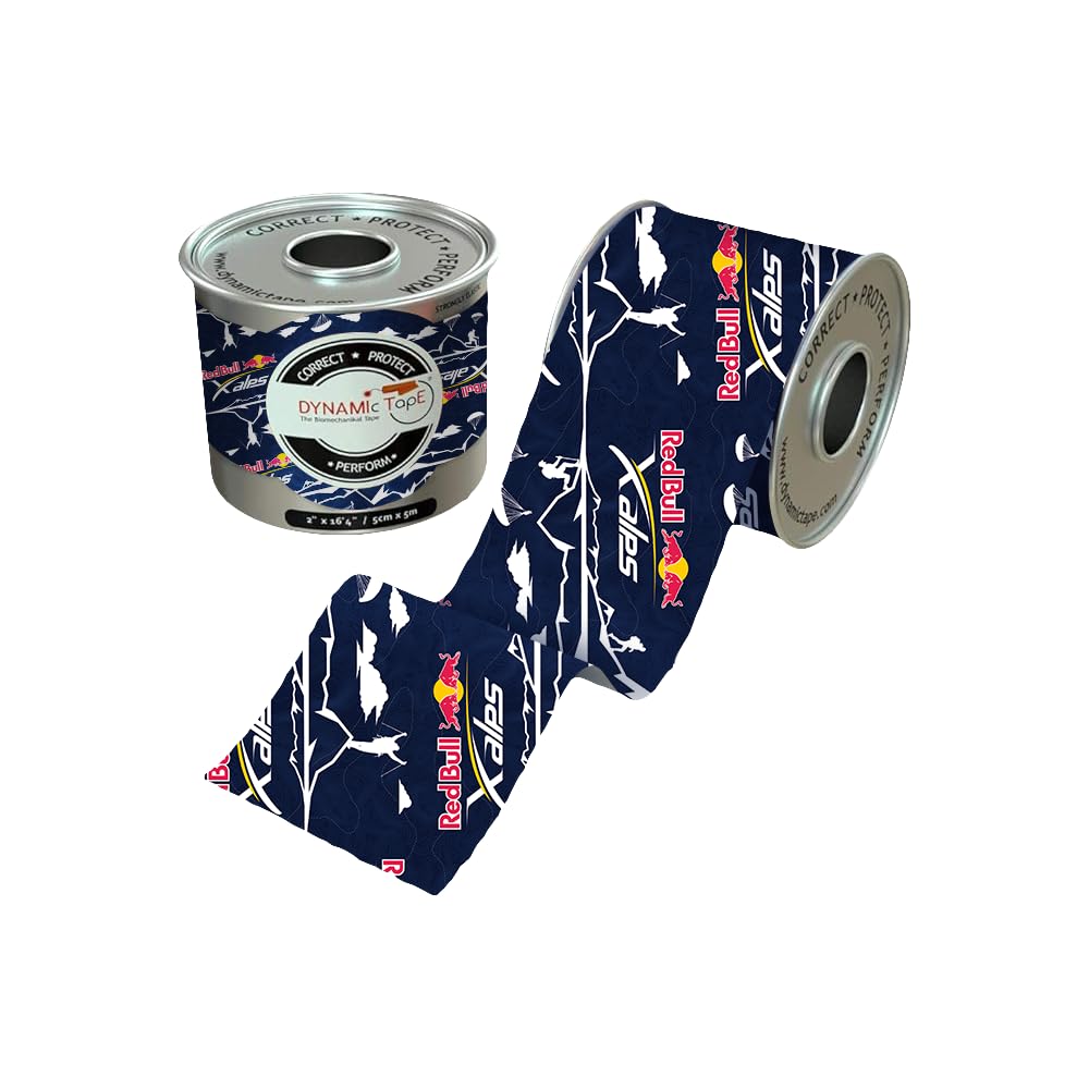 Dynamic Tape Red Bull X-Alps Edition Biomechanical Athletic Tape | 4 Way Stretch & Stronger Recoil Than Kinesiology Tape | Designed for Sports, Muscle & Joint Load Management | Recycled | 2" (1 Roll)