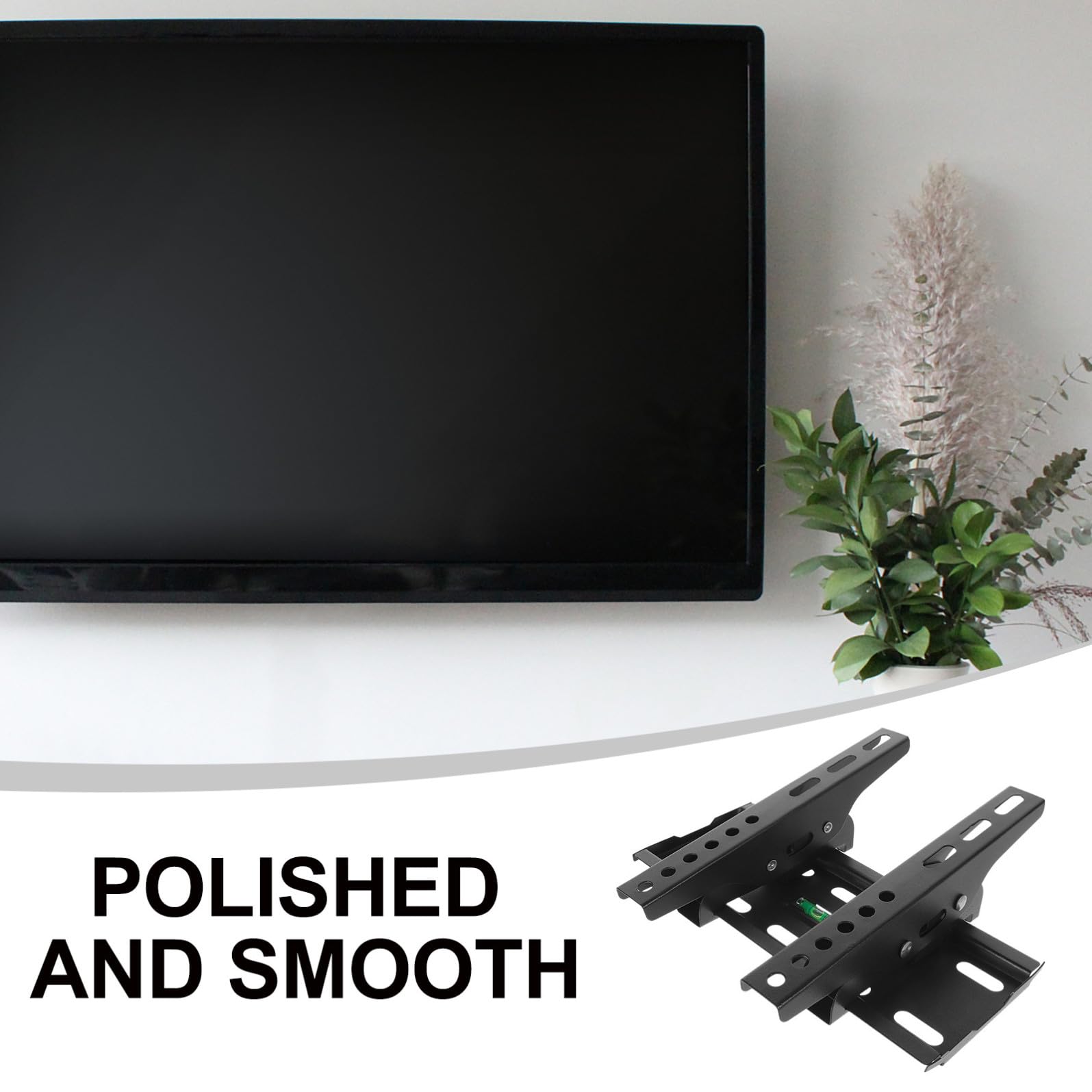 DOITOOL Supporto Tv da Parete Fisso in Ferro per Tv 15-42 Pollici, Resistente e Affidabile Angolo di Visione Regolabile, Foro Distanza 200x200mm, per Soggiorno