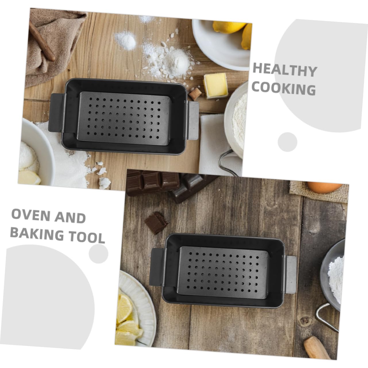 HEALLILY Antihaft-Brotbackform mit Deckel, robuste Toastform für den Ofen, vielseitiges Backwerkzeug für Hackbraten, Kuchen und hausgemachtes Brot, 2 Stück