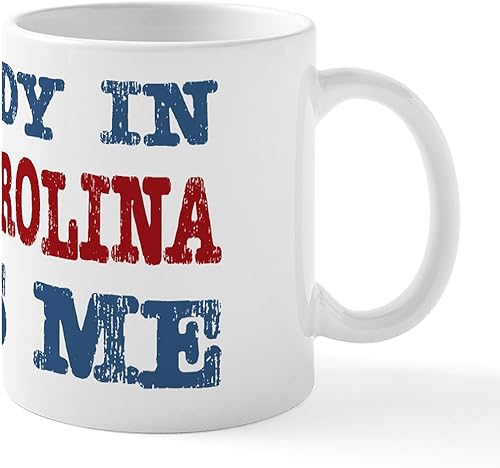 Miniatura 2 de CafePress Somebody In North Carolina Loves Me - Taza de café de cerámica de 11 oz (11.0 fl oz)