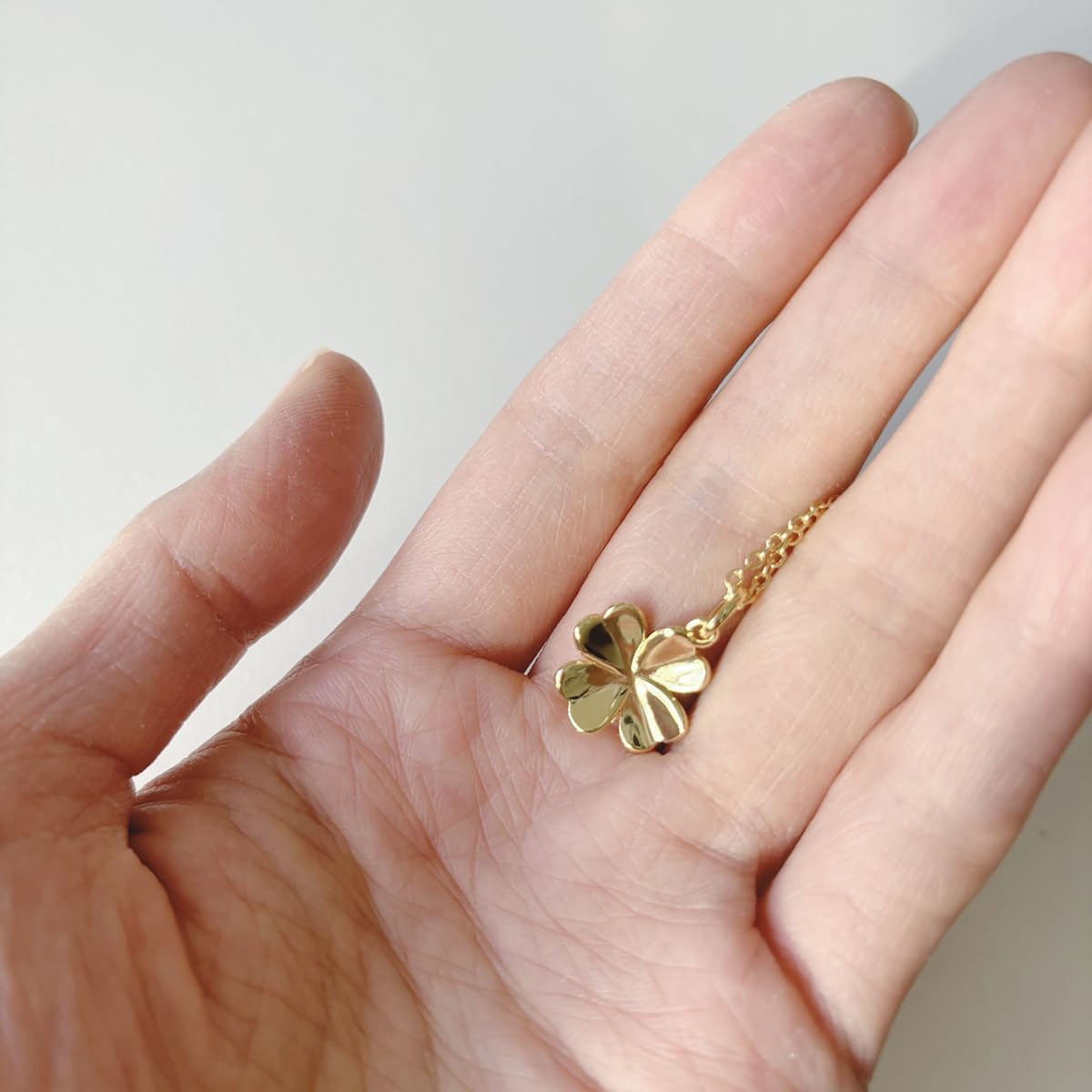 Four Leaf Clover Pendant Necklace for Women, 14K Gold Plated heart clover Necklace, Lucky Simple Dainty Jewelry Gifts for Women, Christmas Valentine's Day Gifts - Image 7