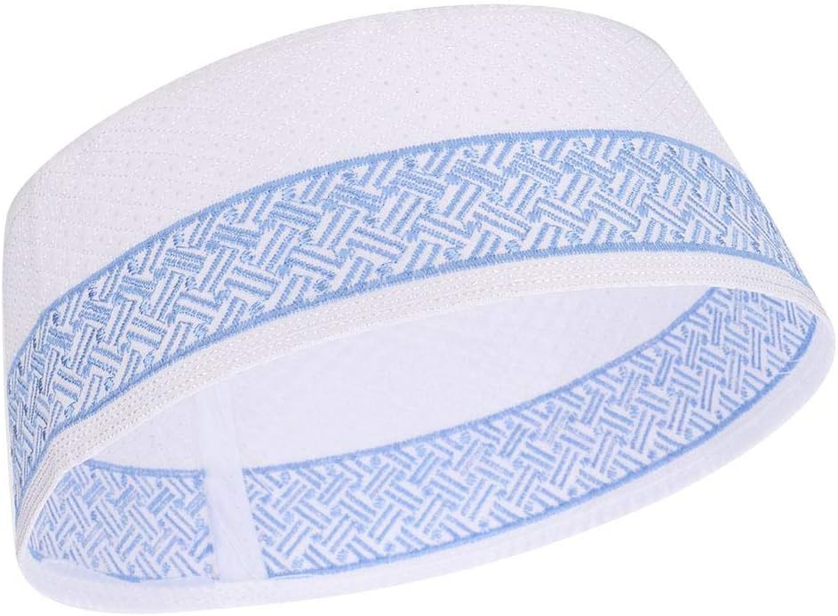 HztyyierKufi Hats For Men Men'S Muslim Prayer Hat Embroidery Kufi Hat SkullIslam Topi Prayer Hat Crochet Taqiyah Takke(59Cm/23.2Inch-Blue)