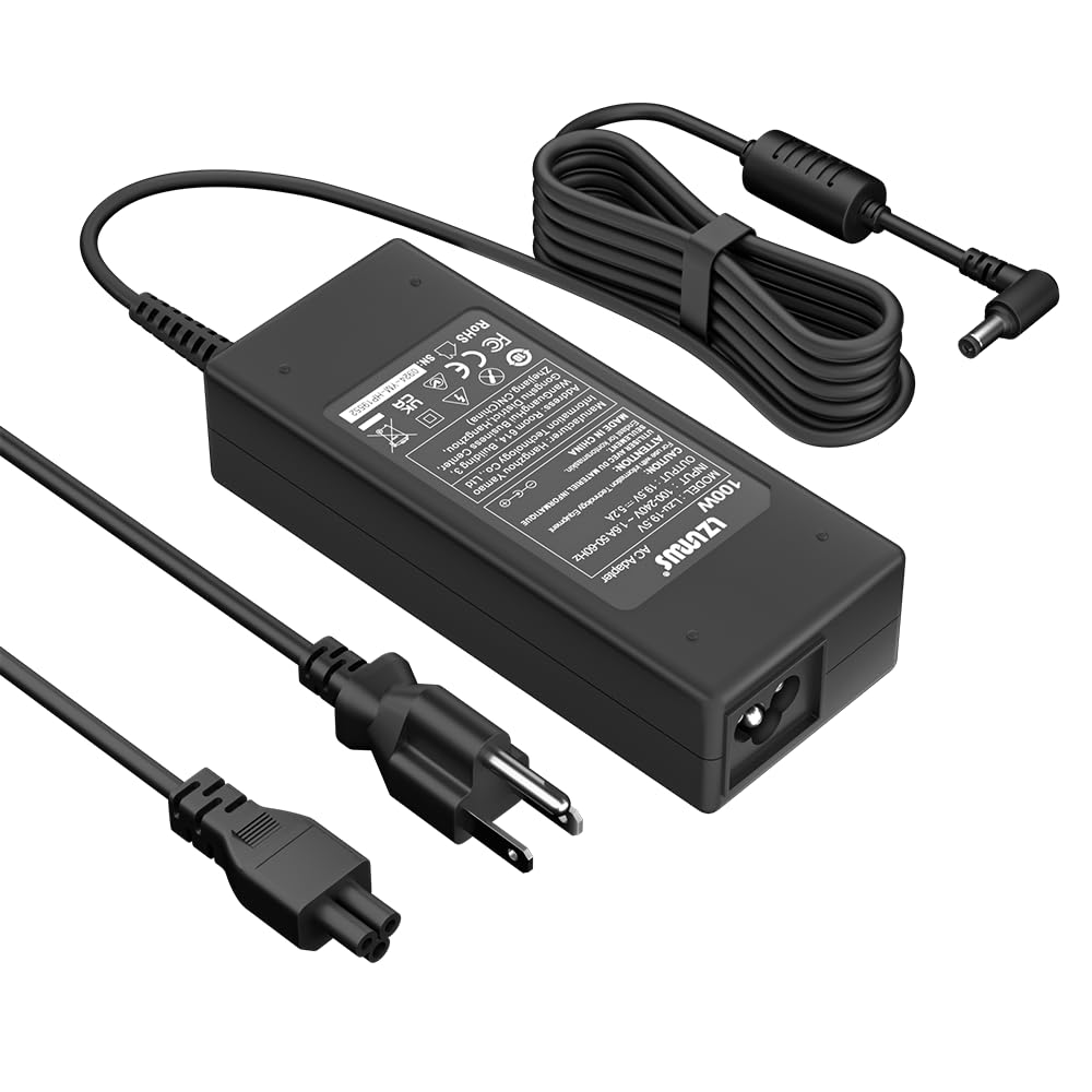 19.5V 5.2A AC Adapter for Sony Bravia LCD TV, 100W/90W Sony Power Code Replacement for Vaio, KDL-40W600B, KDL-48W600B, KDL-48650D, KDL-48R510C, KDL-55W650D, KDL-42W650A, Monitor/Laptop Charger
