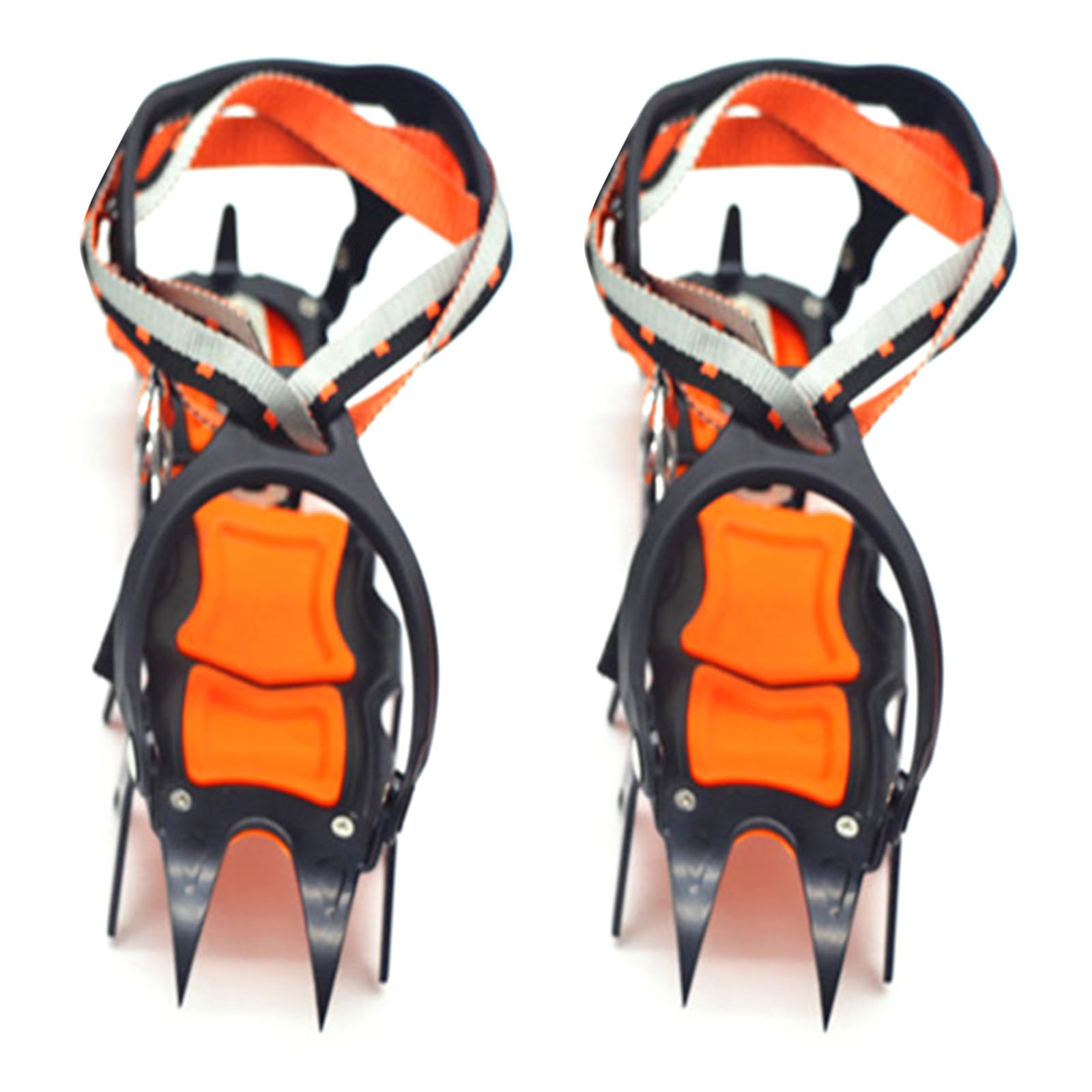 Crampones para nieve y hielo, tacos de tracción para esquí, deslizamiento, 12 dientes, agarre antideslizante, para botas de hielo
