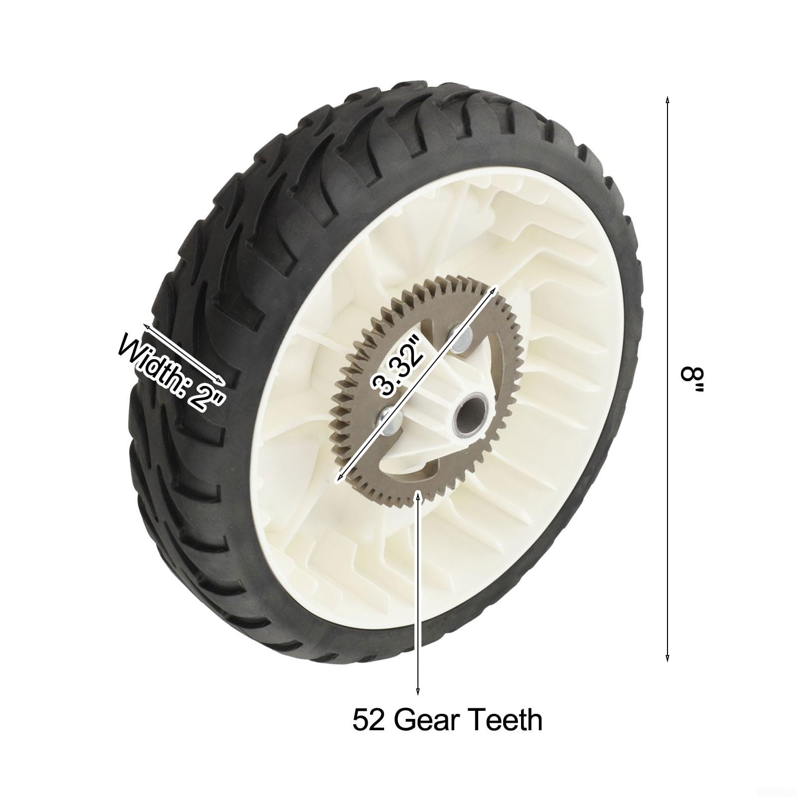 Rueda de transmisión trasera de 8 pulgadas para cortacésped de repuesto 137 4835 119 3822 para Toro para cortacésped RECYCLER de 22 pulgadas 20332 20333 20334 20337 engranaje de rueda de transmisión