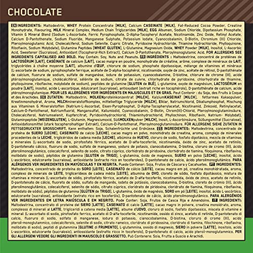 Optimum Nutrition Serious Mass Gainer Proteína de suero de leche en polvo con creatina, glutamina y vitaminas Chocolate 2,73kg 8 raciones + SHAKER