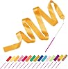 Biubee 16pcs Colorful Rhythmic Dance Ribbons - 79 Inch Gymnastics Ribbon with Non-Slip Dancer Wand, Rainbow Twirler Sticks Streamers for Girls Artistic Dancing Gymnastics Goodie Bag Stuffers Gift
