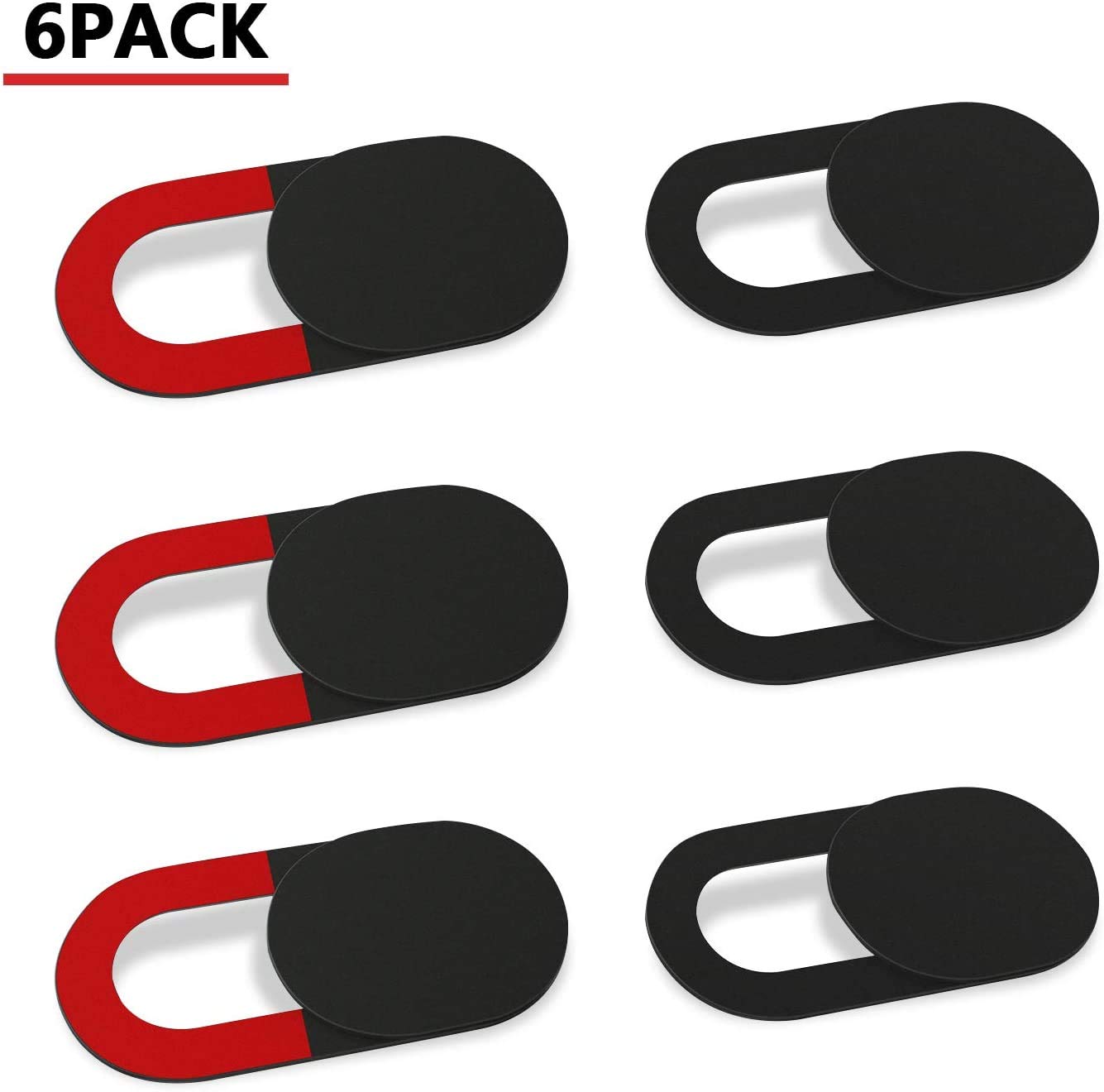 Webcam Cover Slide for Laptop and Mobile, Ultra Thin, Online Security, Best Camera Cover Sticker for Amazon Echo MacBook iMac Smartphone Mac Tablet & Cellphone, 3M Adhesive (Metal)