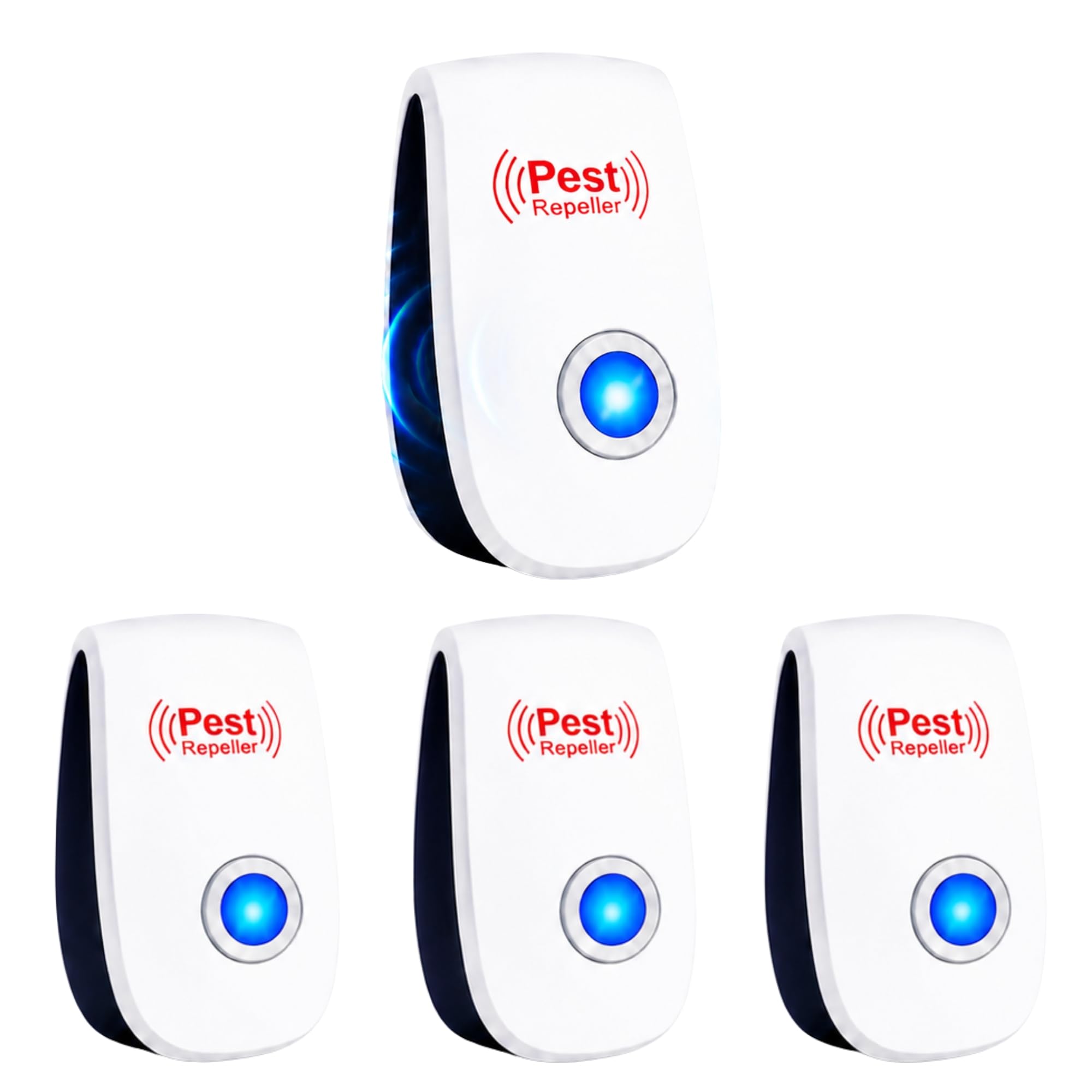 Ultrasonic Pest Repeller Plug-in 4 Pack – Repelente Ultrasonico para Ratas y Ratones, Anti Mosquitos y Moscas, Repelente de Insectos para Casa, Aparato Ultrasónico Silencioso, Sin Químicos Nocivos
