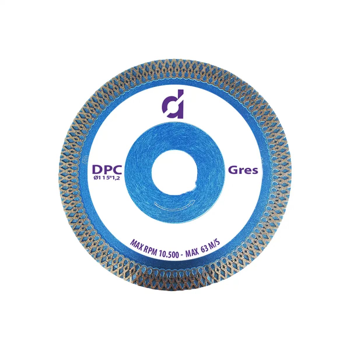 Disco de diamante DPC de 115 mm para cortar gres porcelánico, klinker y cerámica sin astillas Ladecormarmi