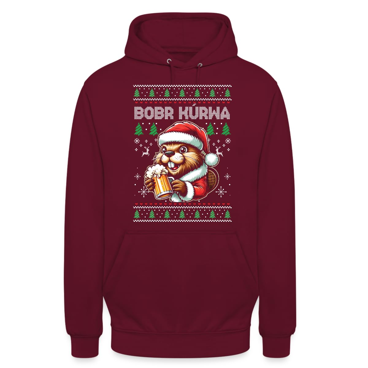 Bobr Kurwa Bier Beer - Jersey navideño navideño con capucha