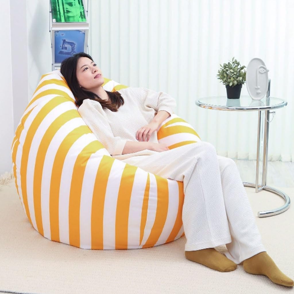 Washable Outdoor Bean Bag Lazy Sofa with Filling Camping Beach Leisure Lounge Chair Home Fluffy Bean Bag Floor Cushion stools Soft