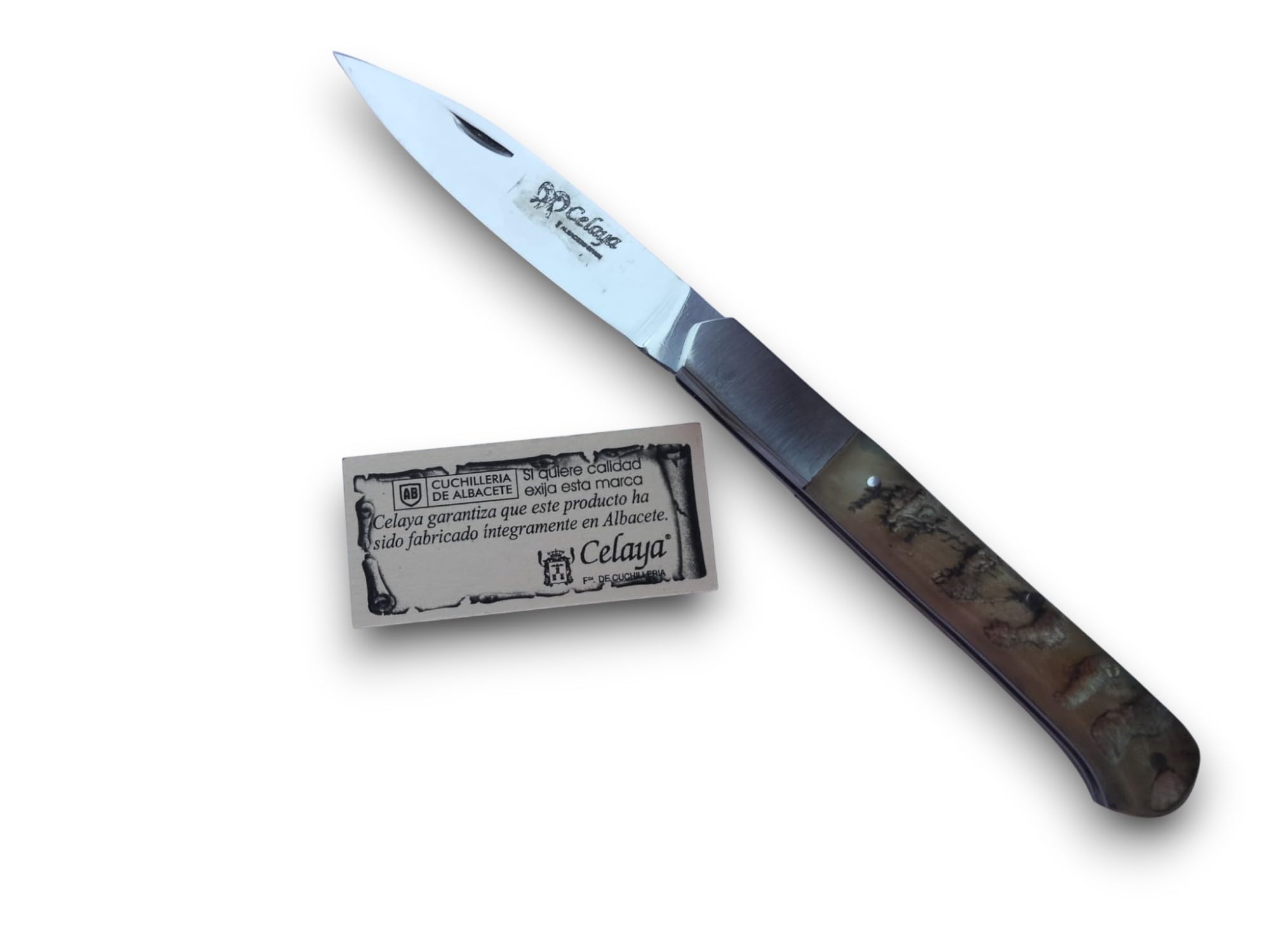 Navaja Celaya Cabritera Acero Inoxidable Asta Carnero Variable 9 cm (Personalización)