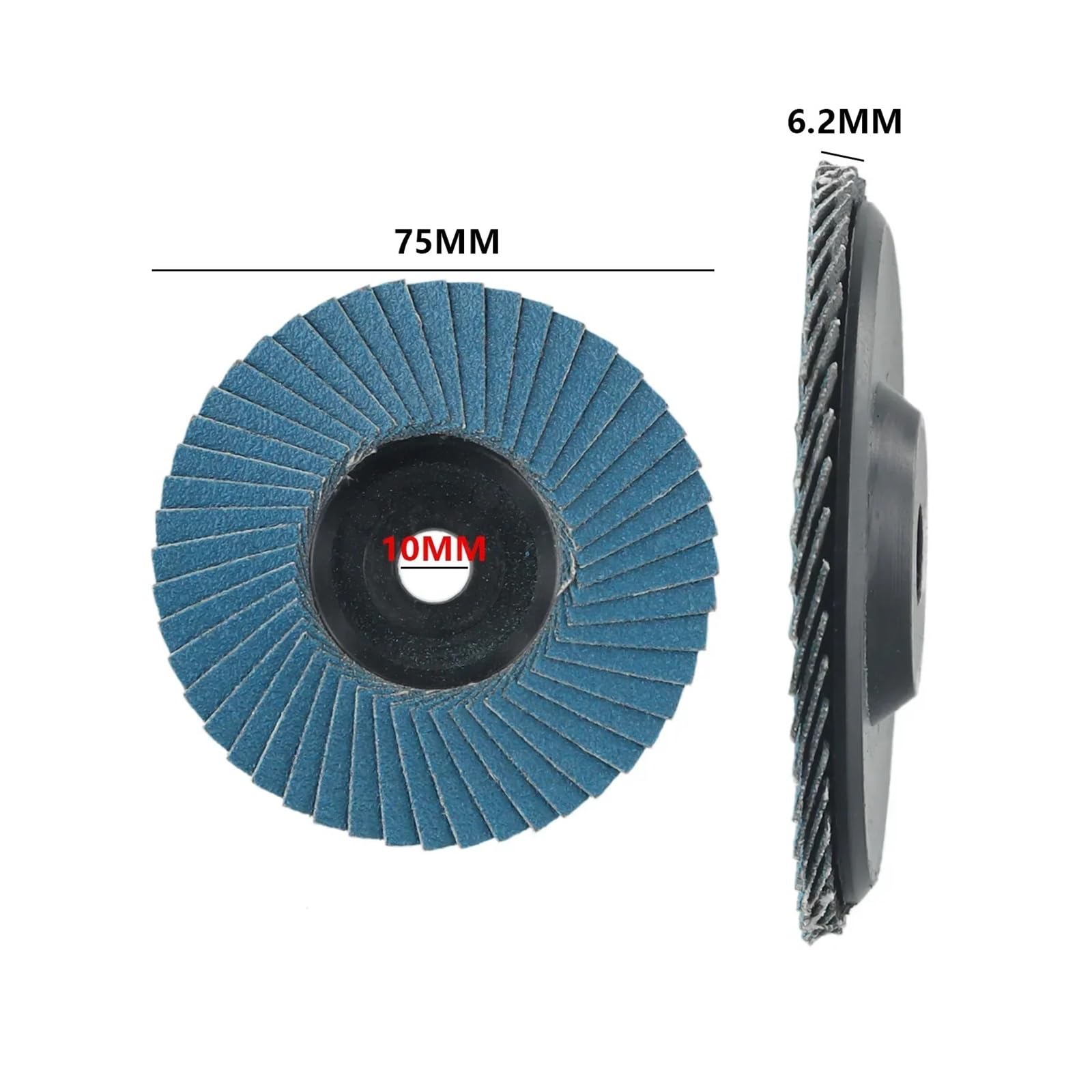 Winkelschleifer, 75 mm, 3 Zoll, Schleifwerkzeug, Körnung 40/60/120, Fächerscheibe für Winkelschleifen, Polierzubehör, 3 Stück (60 Grit)