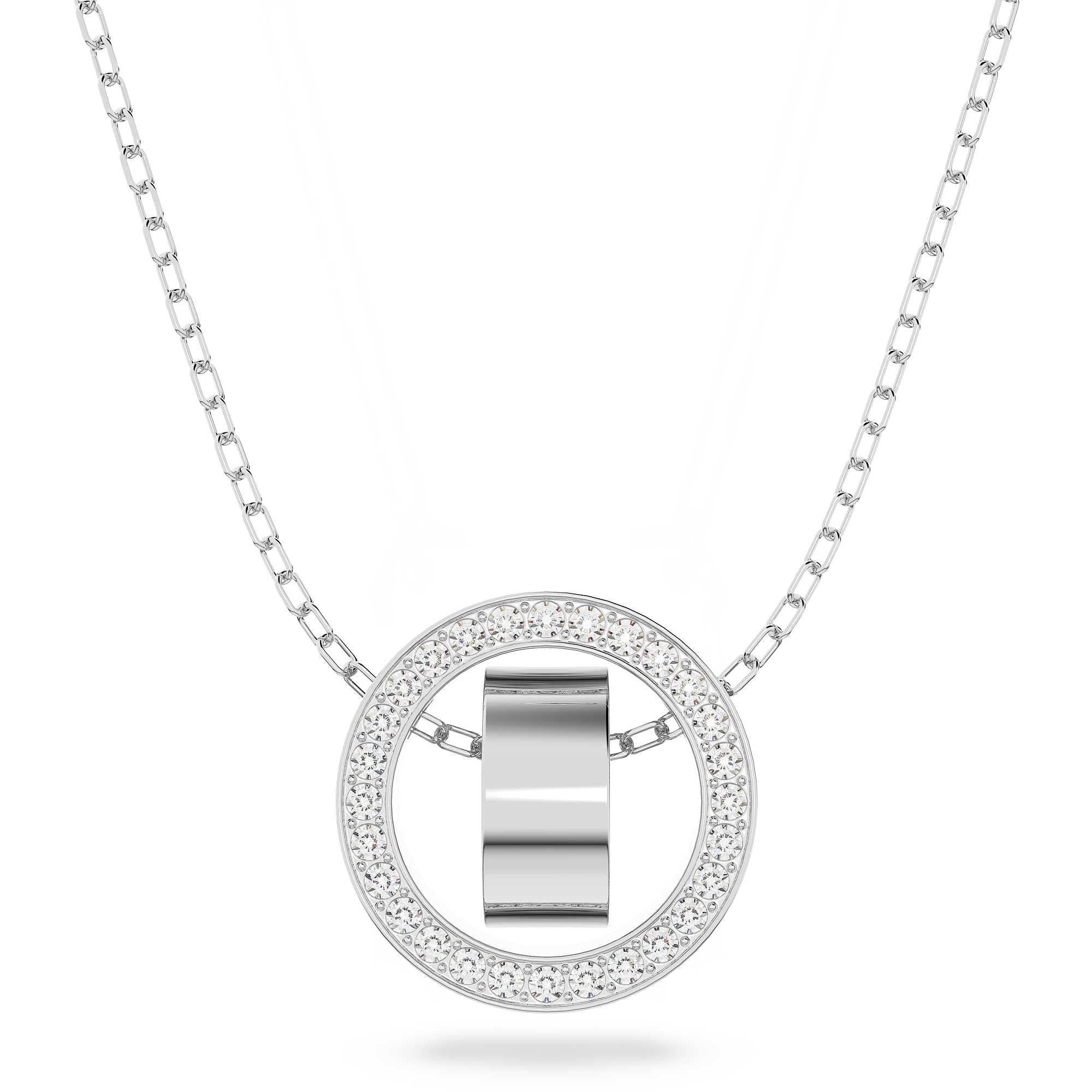 Swarovski Dextera Pendant  Pavé  White  Rhodium Plated